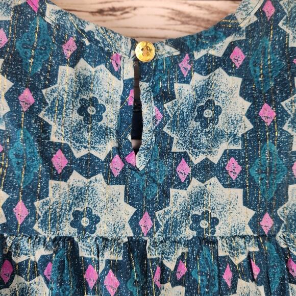 Genuine Kids Long Sleeve Dress With Gold Embroidery Size 4T Fall Casual - Picture 4 of 9